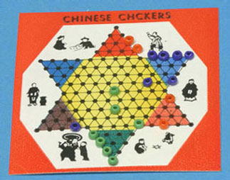 Dollhouse Miniature Chinese Checker Board